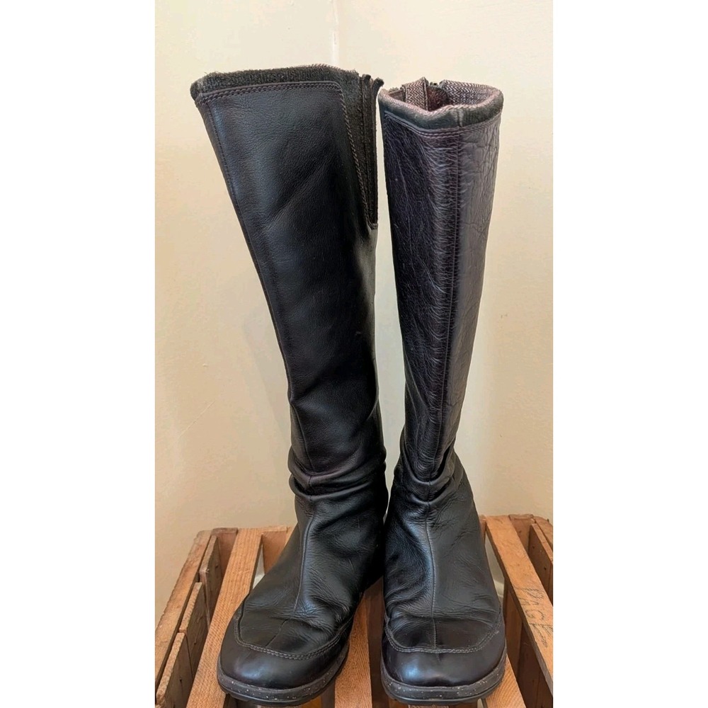 TEVA AFTON TALL BROWN WATERPROOF LEATHER BOOTS WOMEN US‎ 6